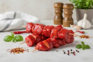 Brochettes de veau marinées