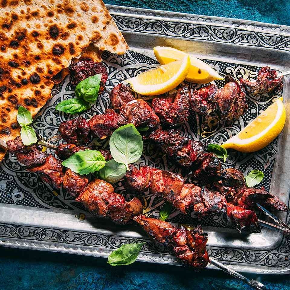 Brochette foie d&rsquo;agneau grillée