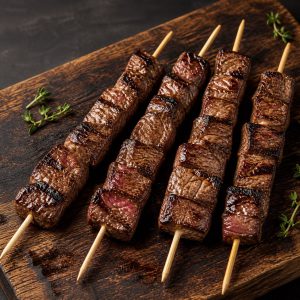 Brochettes de boeuf grillées