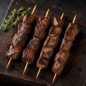 Brochette foie d'agneau grillée