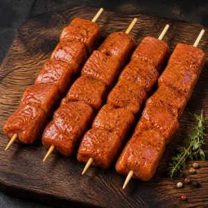 Brochettes de veau marinées