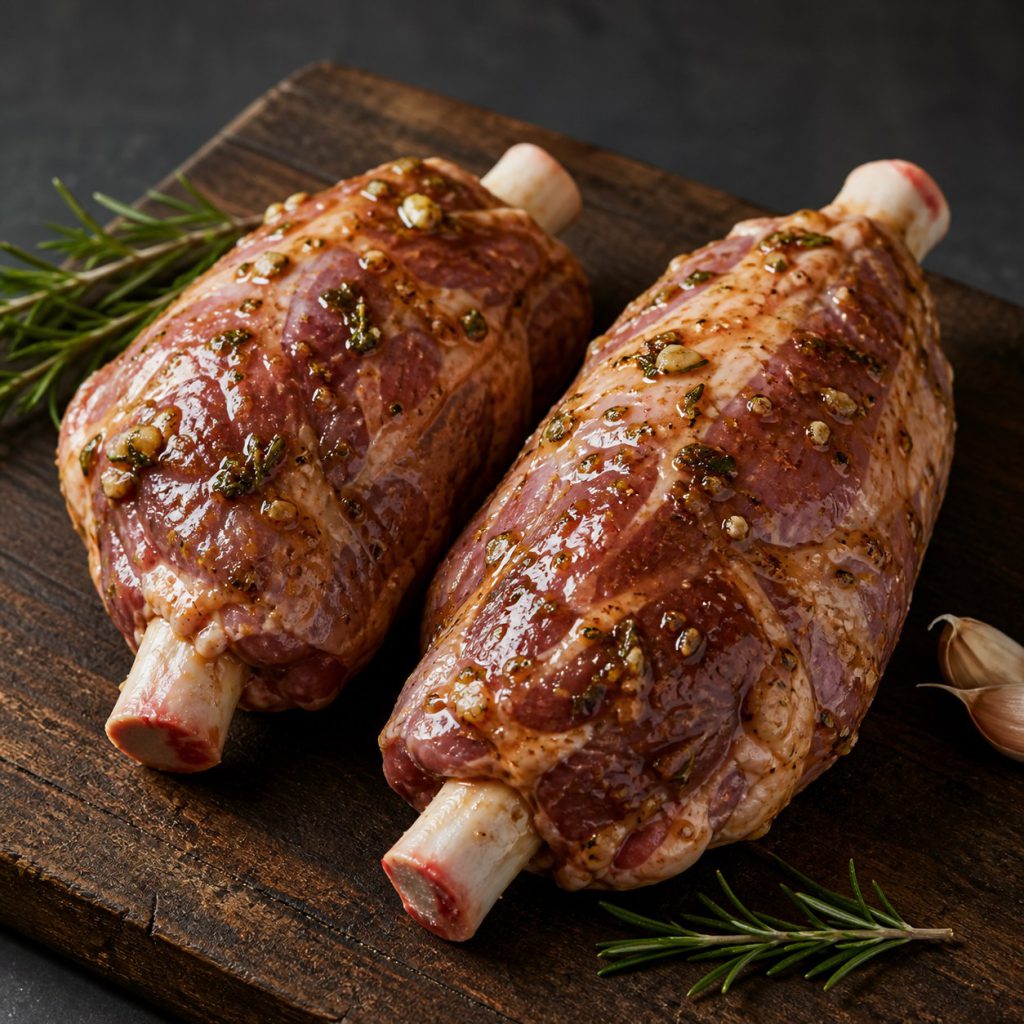 Souris d&rsquo;agneau semi-désossée marinée