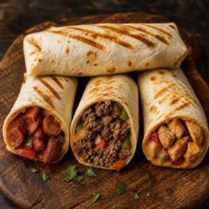 Tortilla (merguez, viande hachée ou poulet)